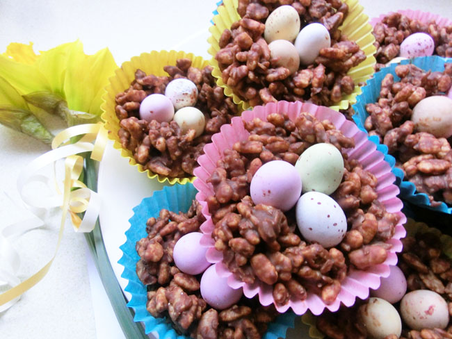 Chocolate Coconut Crispie Nests Chocolate Coconut Crispie Nests
